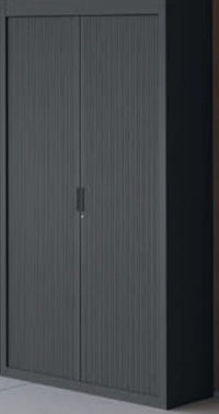 Armadio in metallo a serrandina per archiviazione faldoni cm. 120x47x200h