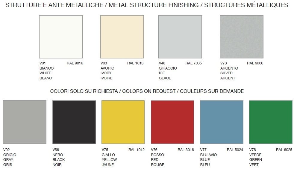 Armadio in metallo a serrandina per archiviazione faldoni cm. 120x47x200h