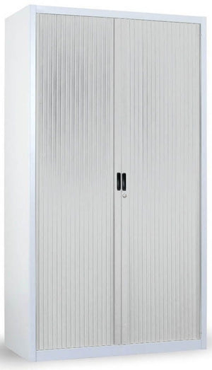 Armadio in metallo a serrandina per archiviazione faldoni cm. 120x47x200h