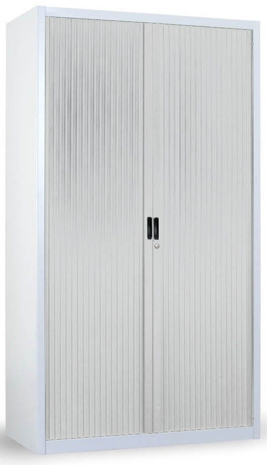 Armadio in metallo a serrandina per archiviazione faldoni cm. 120x47x200h