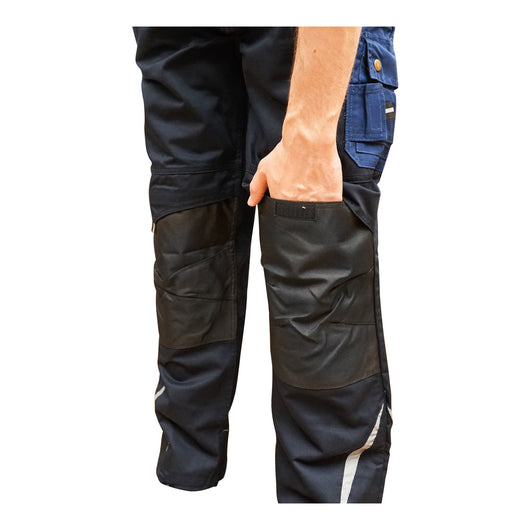 Pantaloni da lavoro in poliestere e cotone, blu navy, taglia L Breckner Germany.