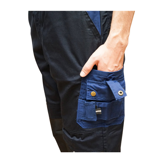Pantaloni da lavoro in poliestere e cotone, blu navy, taglia M Breckner Germany.