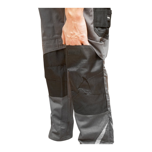 Pantaloni da lavoro in poliestere e cotone, grigi e neri, taglia S Breckner Germany
