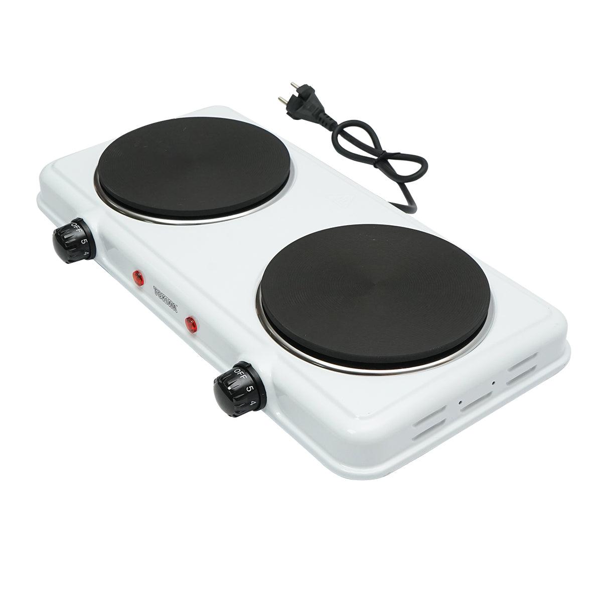 Piastra elettrica 220V, con 2 fornelli, 2000W, 470x250x70mm Piastra riscaldante