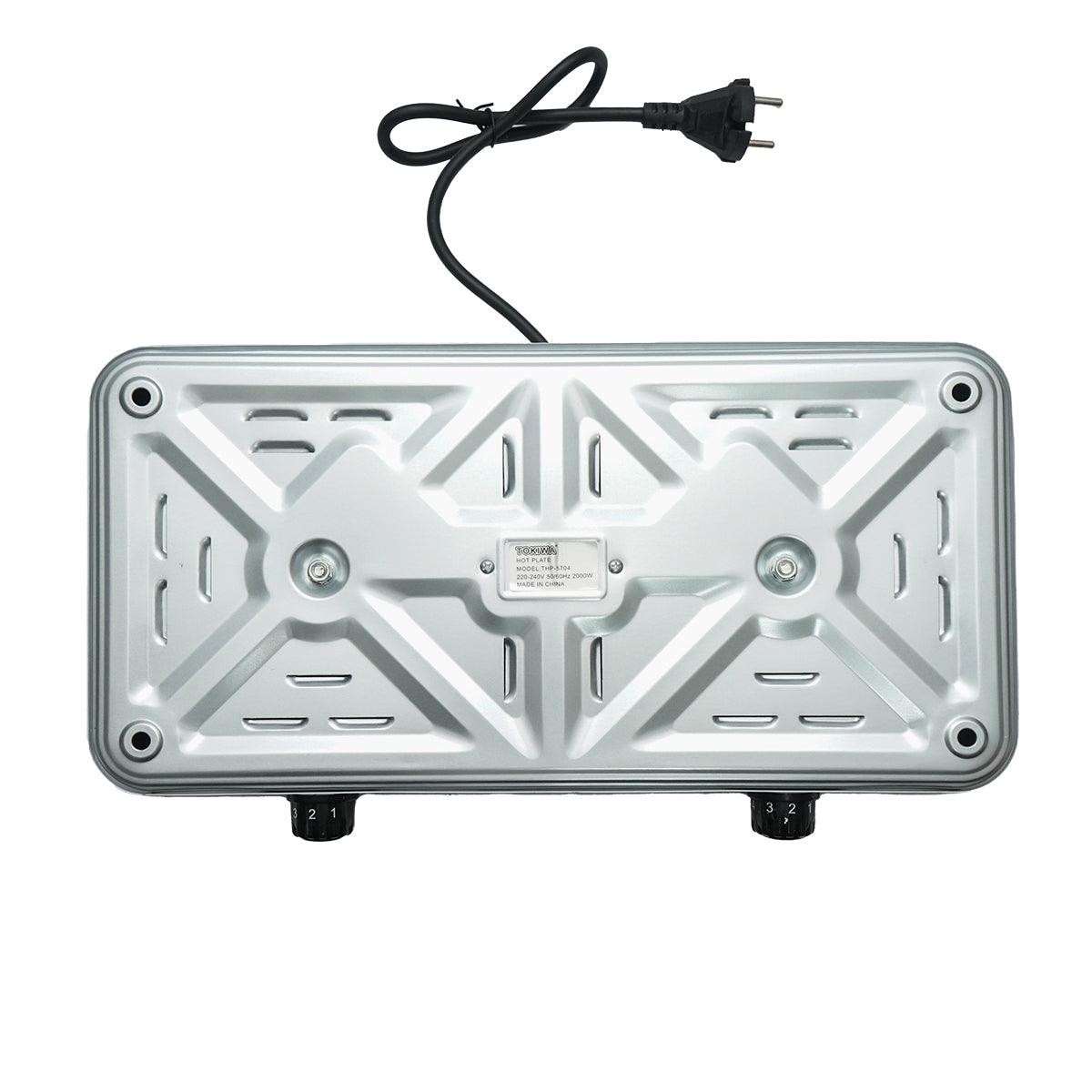 Piastra elettrica 220V, con 2 fornelli, 2000W, 470x250x70mm Piastra riscaldante