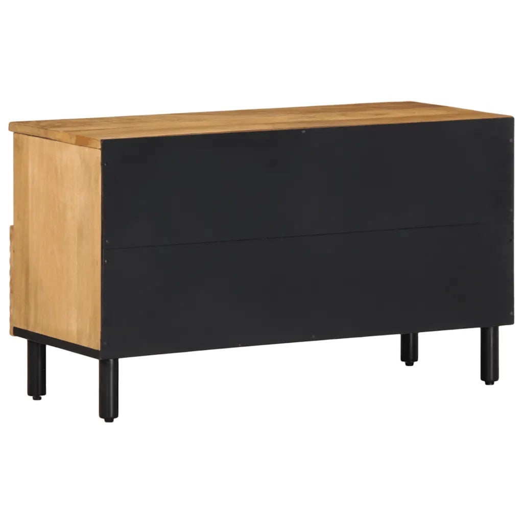 Mobile Porta TV Marrone 80x33x46 cm in Legno Massello di Mango
