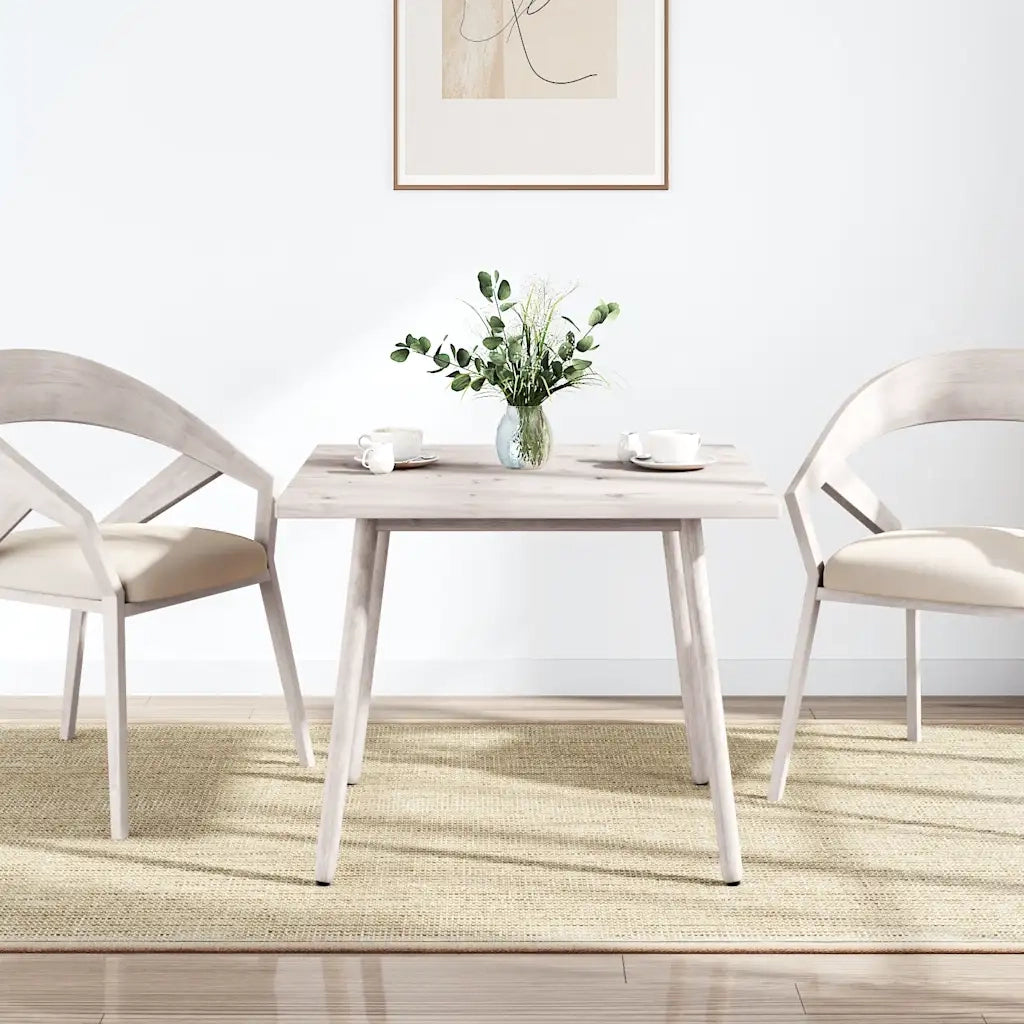 Piano Tavolo Bianco 70x70x2,5cm Legno Massello di Pino Quadrato