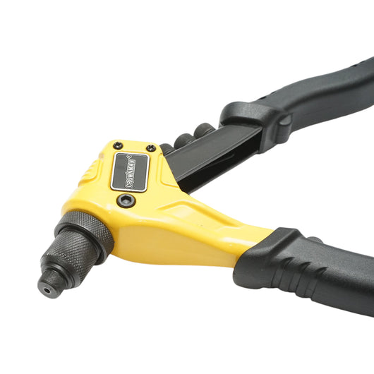 Pinza per rivetti in alluminio, lunghezza 200 mm, con 4 teste intercambiabili (2.4, 3.2, 4.0, 4.8 mm), industriale, Crownman