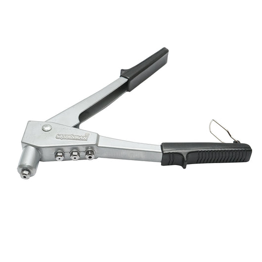 Pinza per rivetti in alluminio, lunghezza 260 mm, con 4 teste intercambiabili (2.4, 3.2, 4.0, 4.8 mm), professionale, Crownman