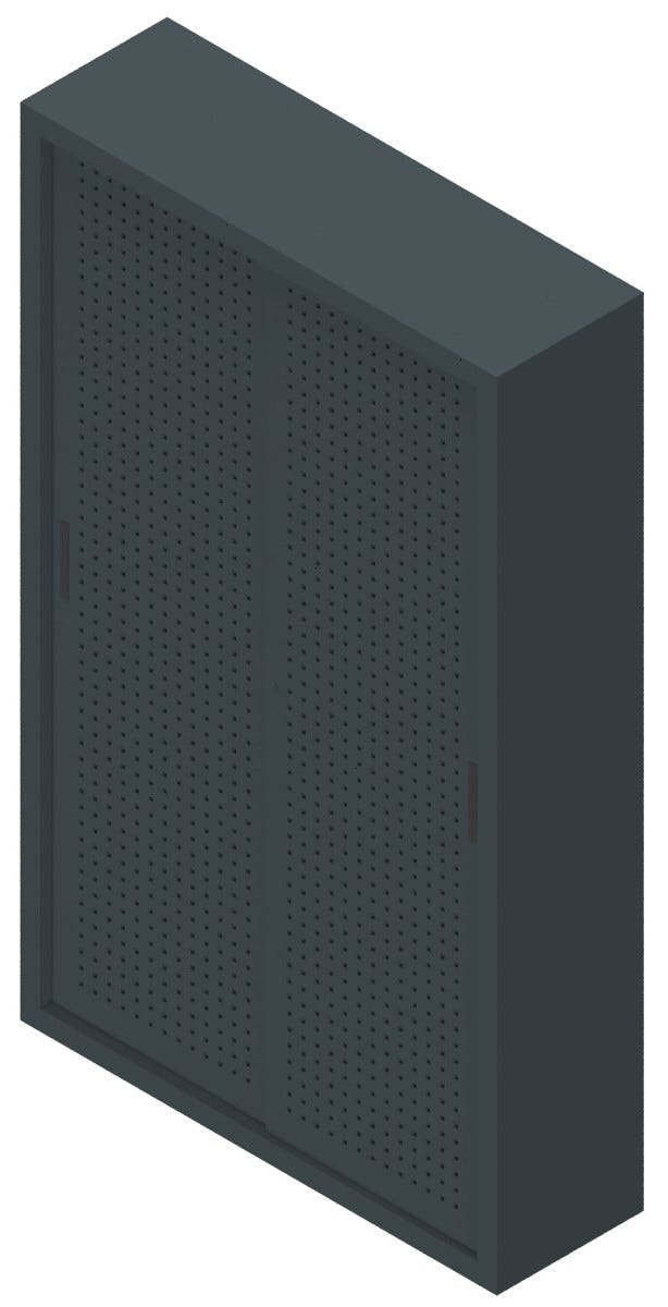 Armadio per archiviazione documenti da ufficio con ante forate cm. 120x37,5x200H