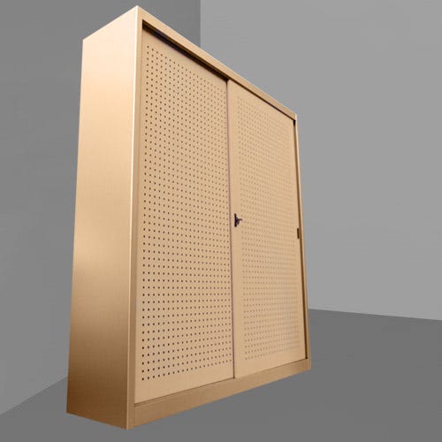 Armadio per archiviazione documenti da ufficio con ante forate cm. 120x37,5x200H