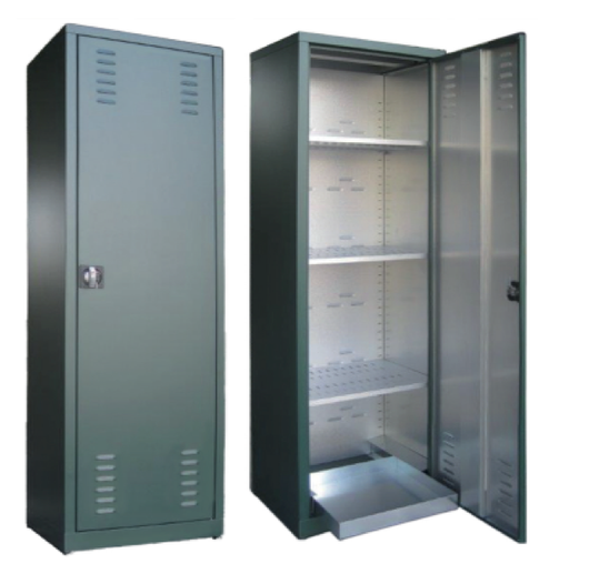 Armadio per fitofarmaci ad 1 anta in lamiera zincoplastificata cm. 60x45x200h