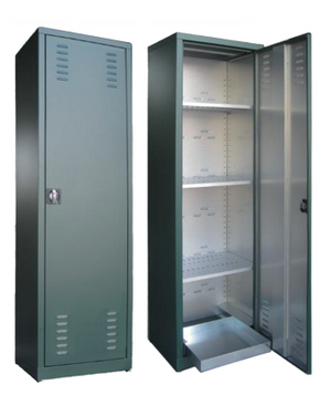 Armadio per fitofarmaci con ante battenti di lamiera zincoplastificata cm 100x45x200h