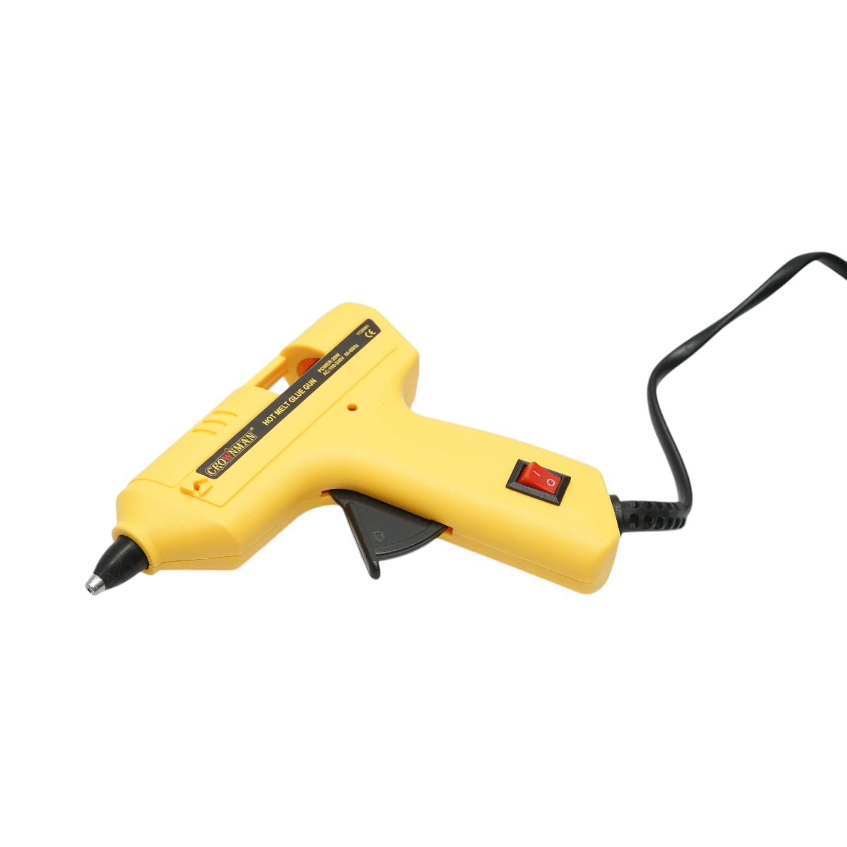 Pistola di incollaggio elettrica 20W, 220V per bastoncini di silicone, Crownman.