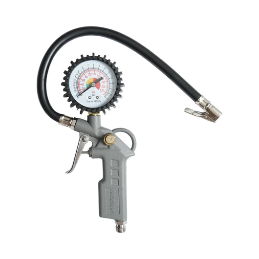 Pistola gonfiaggio pneumatici Crownman con tubo e manometro meccanico 0-16 bar