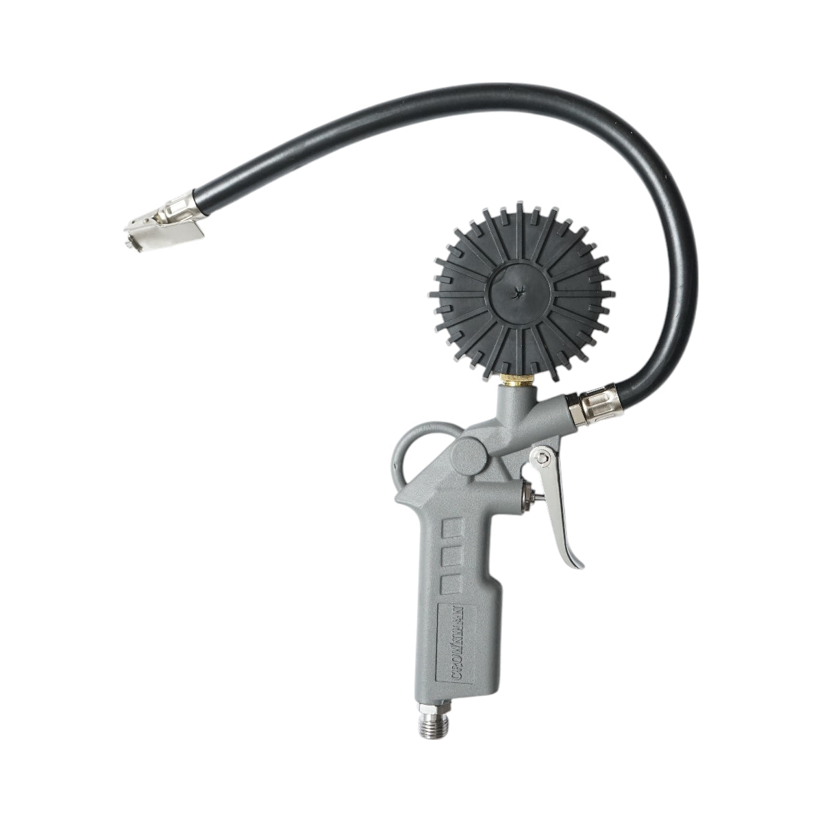 Pistola gonfiaggio pneumatici Crownman con tubo e manometro meccanico 0-16 bar