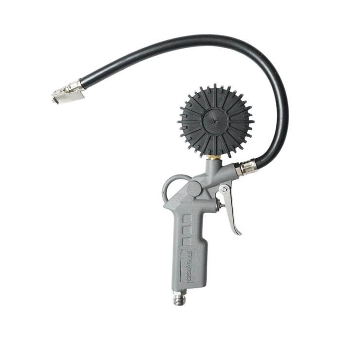 Pistola gonfiaggio pneumatici Crownman con tubo e manometro meccanico 0-16 bar