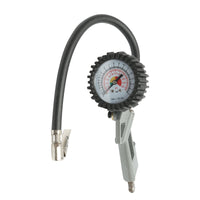 Pistola professionale per gonfiaggio pneumatici con tubo da 340 mm e manometro meccanico 0–16 bar