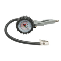 Pistola professionale per gonfiaggio pneumatici con tubo da 340 mm e manometro meccanico 0–16 bar