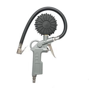 Pistola professionale per gonfiaggio pneumatici con tubo da 350 mm e manometro meccanico 0–16 bar