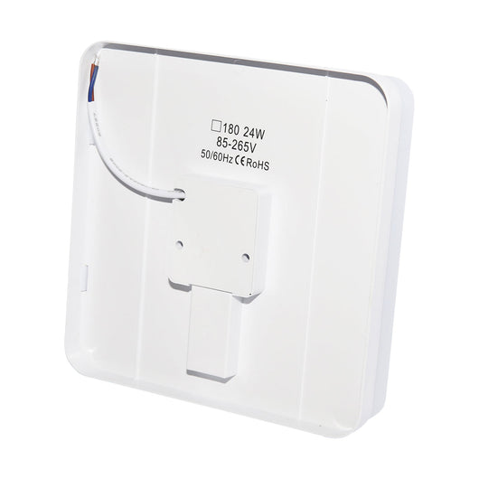 Plafoniera LED 24W, 220V, IP20, 180 mm, apparecchio quadrato resistente all'umidità per interni/esterni