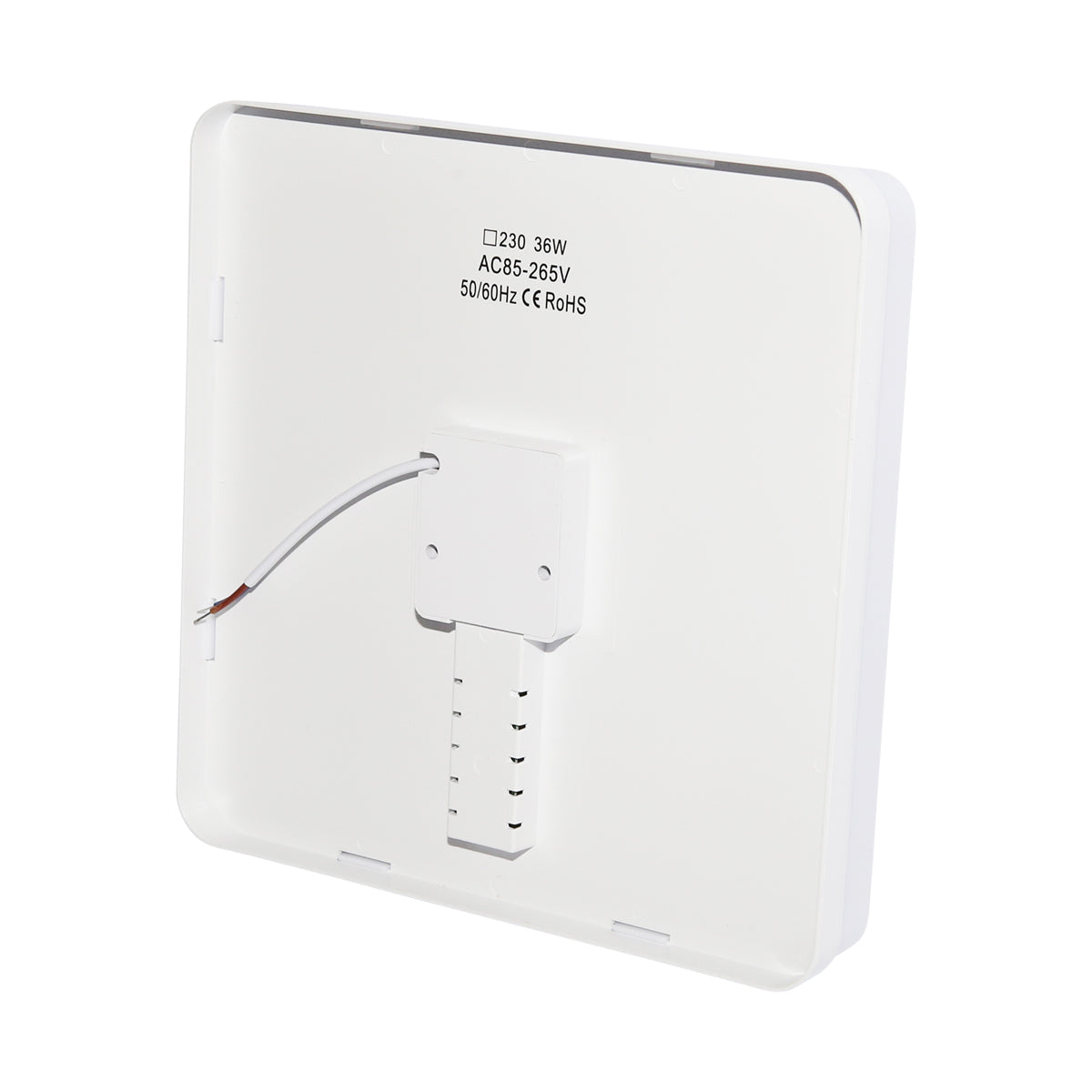 Plafoniera LED 36W, 220V, IP20, 230 mm, apparecchio quadrato resistente all'umidità per interni/esterni