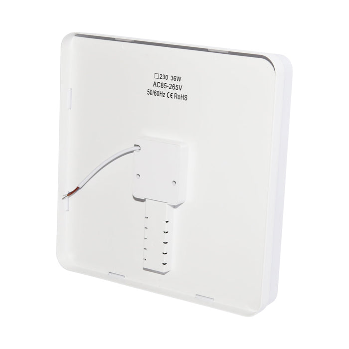 Plafoniera LED 36W, 220V, IP20, 230 mm, apparecchio quadrato resistente all'umidità per interni/esterni
