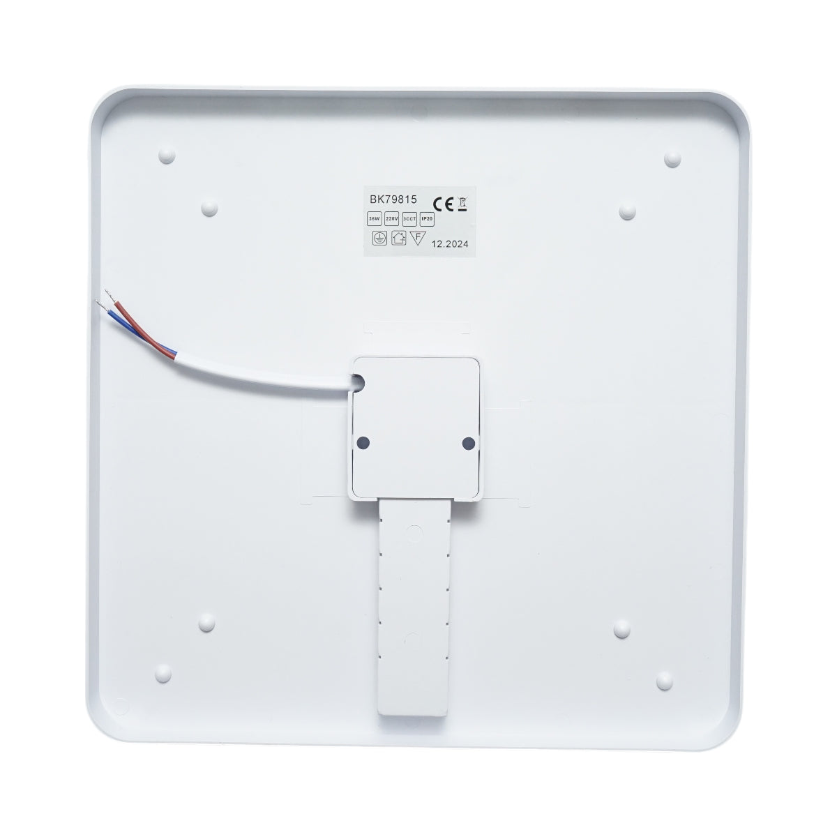 Plafoniera LED 36W, 220V, luce regolabile 3CCT 3000K/4000K/6500K, corpo quadrato 230x230x40mm, IP20