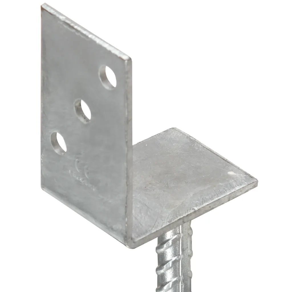 Ancoraggi per recinzione 12 pz argento 8x6x30 cm acciaio zincato 145325