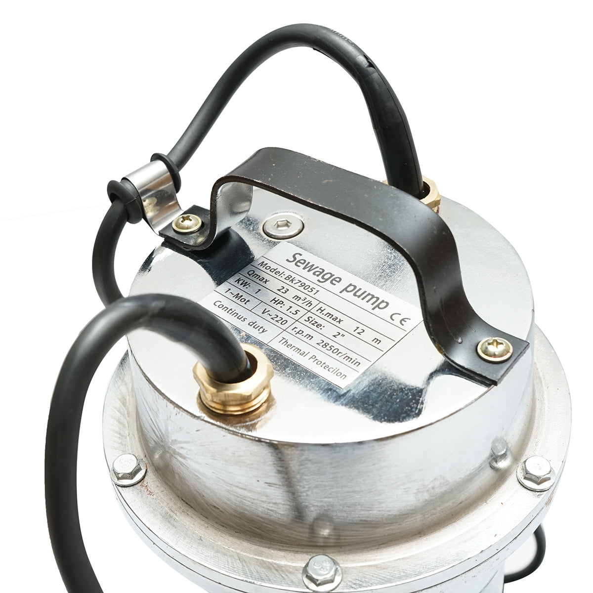 Pompa per acqua sporca, drenaggio sommerso con galleggiante 1000W, 380 L/min, altezza 12m, 220V Breckner Germany