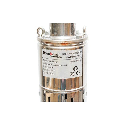 Pompa sommersa 4 pollici, 370W, 30L/min, profondità 50m, 220V 4QGD1.2-50-0.37Y Breckner Germany