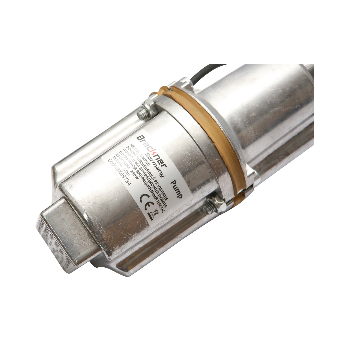 Pompa sommersa con vibrazioni D100mm, 18L/min, profondità 60m, 220V, VMP60 Breckner Germany