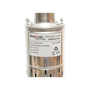 Pompa sommersa, 30 l/min, 60-70 m, 370 W, 220 V, galleggiante, acciaio inossidabile, 10 m cavo, 95 mm, pompa per acqua chiara