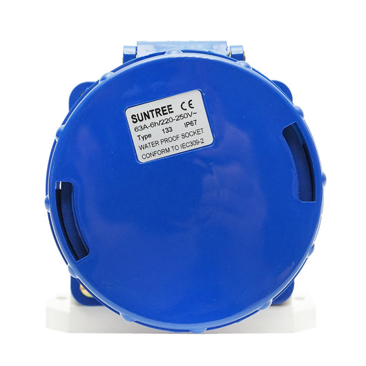Presa industriale monofase 63A, 250V, IP67, 6H Suntree
