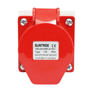 Presa industriale trifase 16A, 380V, IP44, 6H Suntree