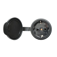 Presa schuko in gomma 250V, 16A con maniglia, coperchio e messa a terra,  IP44