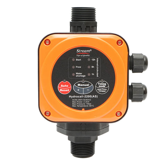 Pressostato elettronico automatico 2.2KW, 220V per pompa dell'acqua, 15 bar, serbatoio incorporato 1L HYDROCALL-2200AS