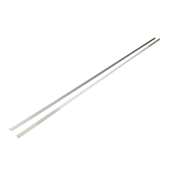 Profilo in alluminio per strip LED 15,8x15,8x2000mm, applicato angolo interno 90 gradi con diffusore opaco, striscia massima 12mm