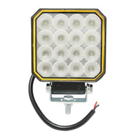 Proiettore con 16 LED, 10-30V, 25W, 101x101x32mm, con accessori di montaggio, Breckner Germany.