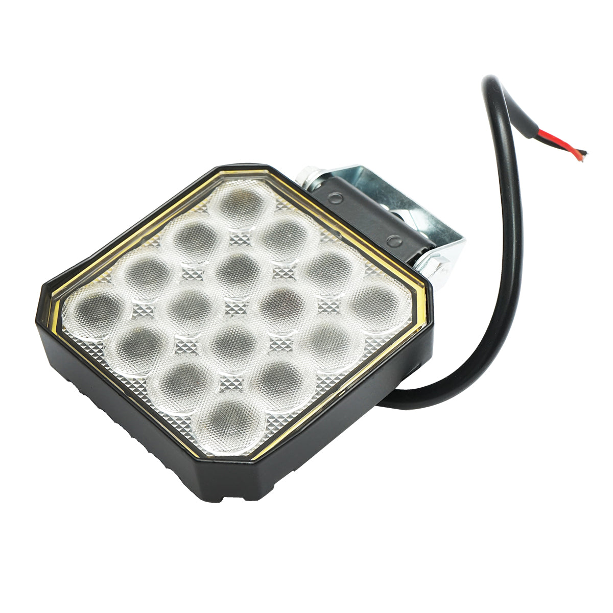 Proiettore con 16 LED, 10-30V, 25W, 101x101x32mm, con accessori di montaggio, Breckner Germany.