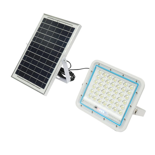 Proiettore led 100W con pannello solare 8W, batteria 5000mAh e telecomando IP66