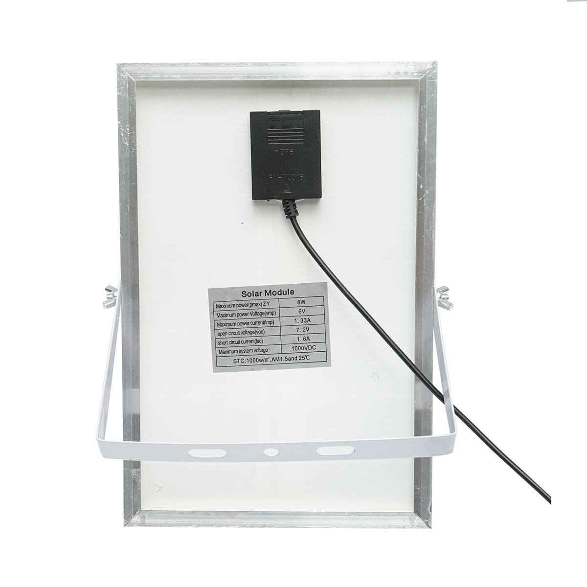 Proiettore led 100W con pannello solare 8W, batteria 5000mAh e telecomando IP66