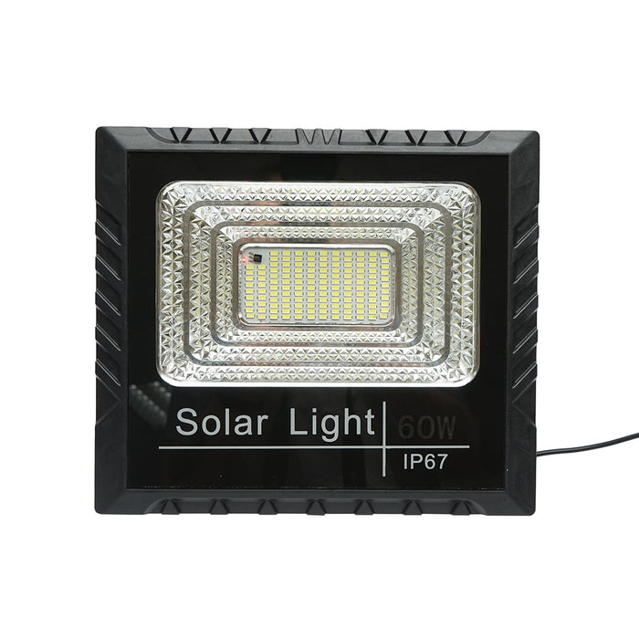 Proiettore led 60W con pannello solare 10W, batteria 1200mAh e telecomando IP67