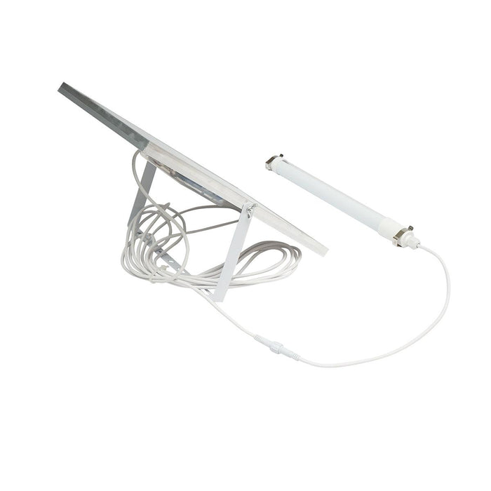 Proiettore led 80W con pannello solare 10W, batteria 6000 mAh e cavo 5m IP65