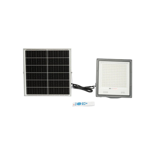 Proiettore led da 200w con pannello solare da 20W, batteria e telecomando