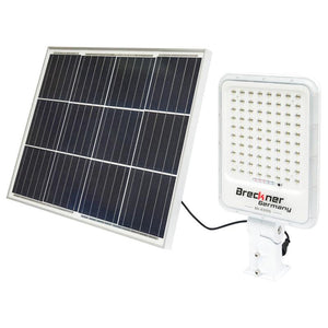 Proiettore LED da 30W con pannello solare e batteria da 3,2V/40Ah e supporto snodato