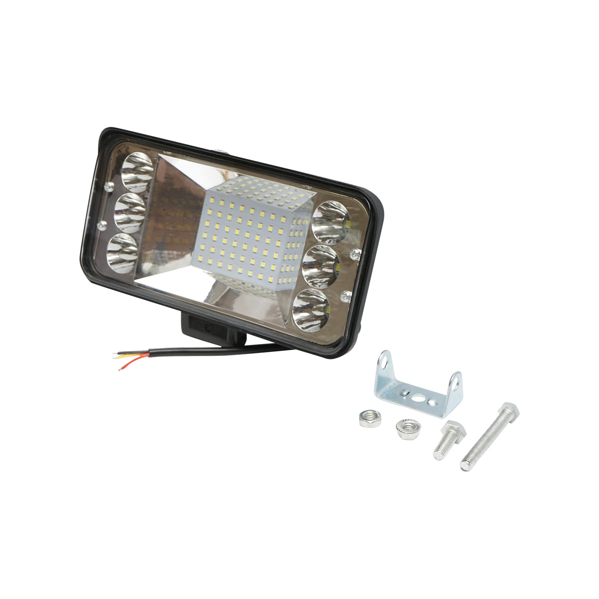 Proiettore/lampada grande 78W con LED-SMD, 6 zone SPOT e una zona FLOOD con specchio, 10-30V, 12V/24V, Breckner Germany.