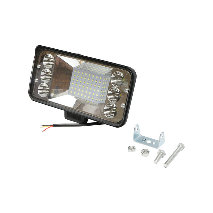 Proiettore/lampada grande 78W con LED-SMD, 6 zone SPOT e una zona FLOOD con specchio, 10-30V, 12V/24V, Breckner Germany.