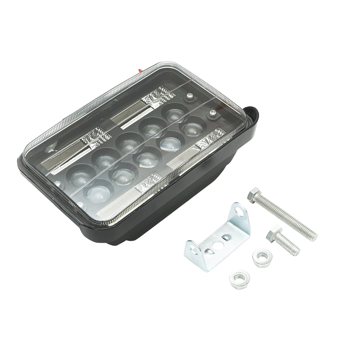 Proiettore/lampada slim con visiera, 78W, 4 zone SMD e 6 LED con lente, 10-30V, 12V/24V, Breckner Germany