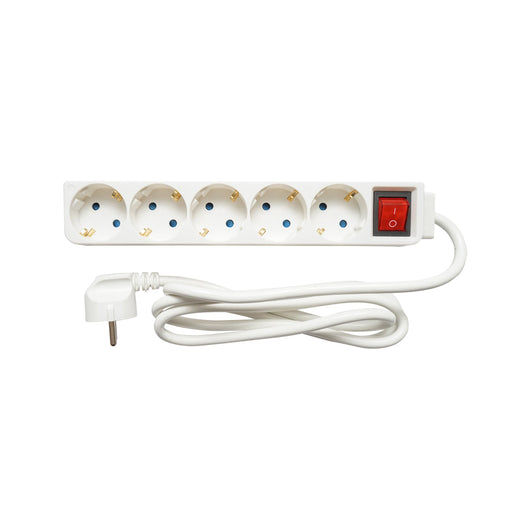 Prolunga con 5 prese schuko 1,5m, 16A, 250 e interruttore